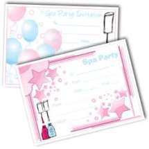printable spa party invitations