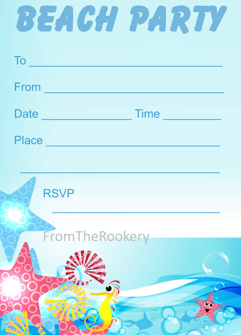 Printable Beach Party Invitations printable-beach-party-invitations