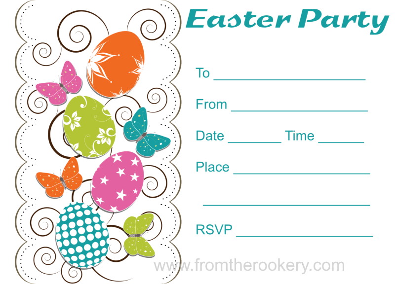Free Printable Easter Party Invitations Free Printable Easter Party Invitations