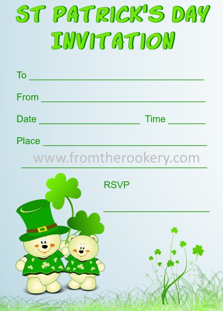 Free Printable St Patrick S Day Invitations