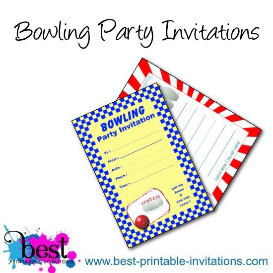 Bowling Party Invitations