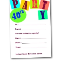 40th Birthday  invitation