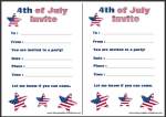 4th of July Party Invitation Card Thumbnail