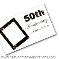 50th Anniversary Invitation - Free Printable Invite Card