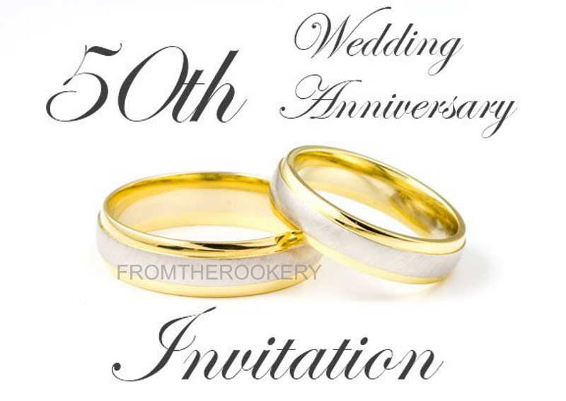 50th Anniversary Invitation - Free Printable Wedding Anniversary Invite Card