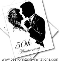 50th Anniversary-invitations - Free Printable Golden Wedding Invites