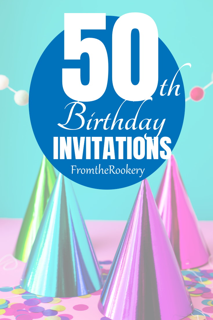 50th Birthday Invitations Templates