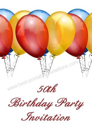 50th birthday invitation - fiftieth birthday party invite