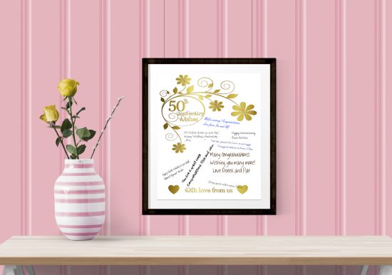 50th Anniversary Gift - Printable