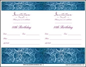 Free printable 80th party invitation