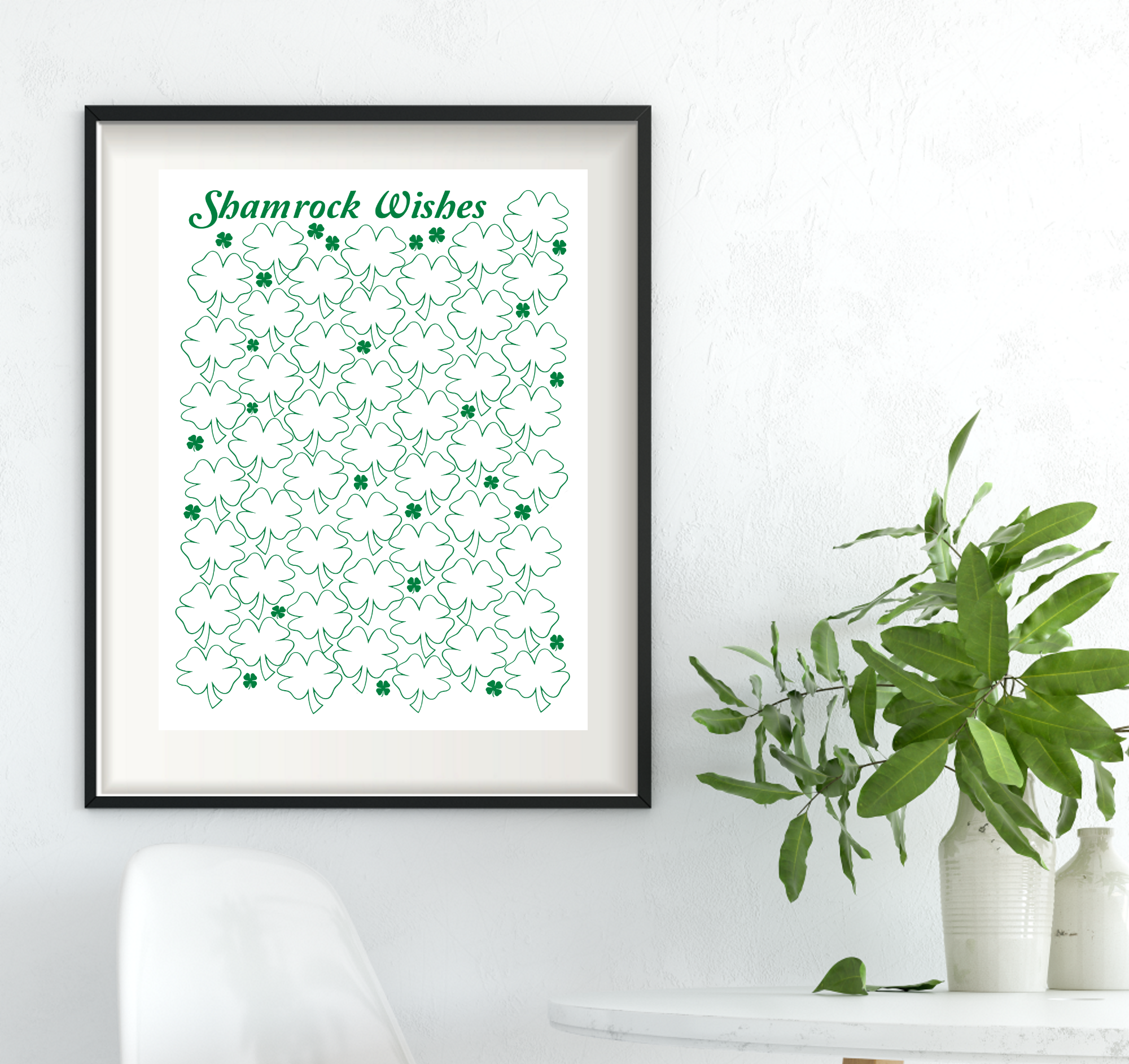 Irish Shamrock Birthday Guest Book