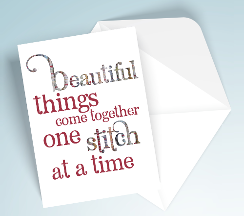 Printable Card - Beautiful things Stitch