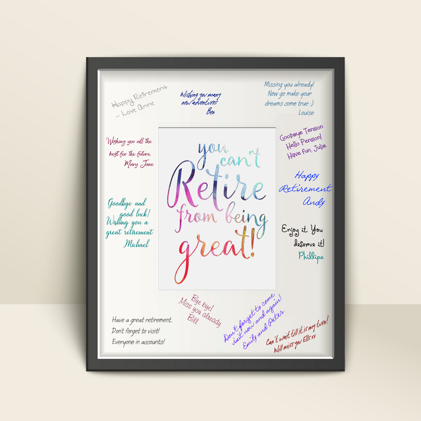 You can't retire from being great - gift print with large mat for signing