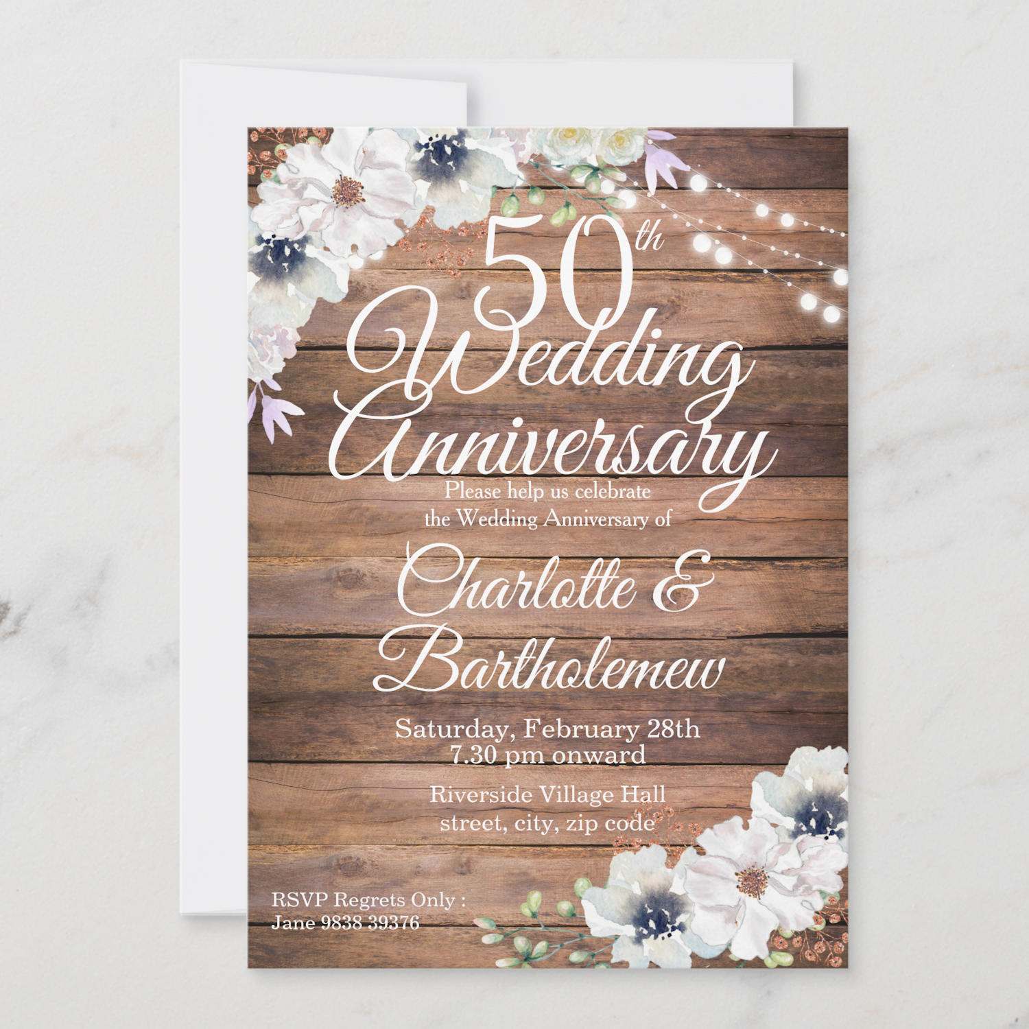 ZL 50th Wedding Anniversary Rustic
