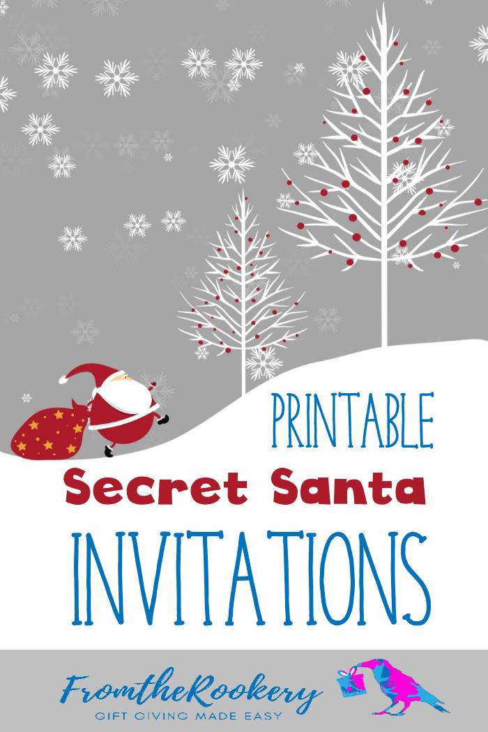Secret Santa Party and Gift Exchange Invitations