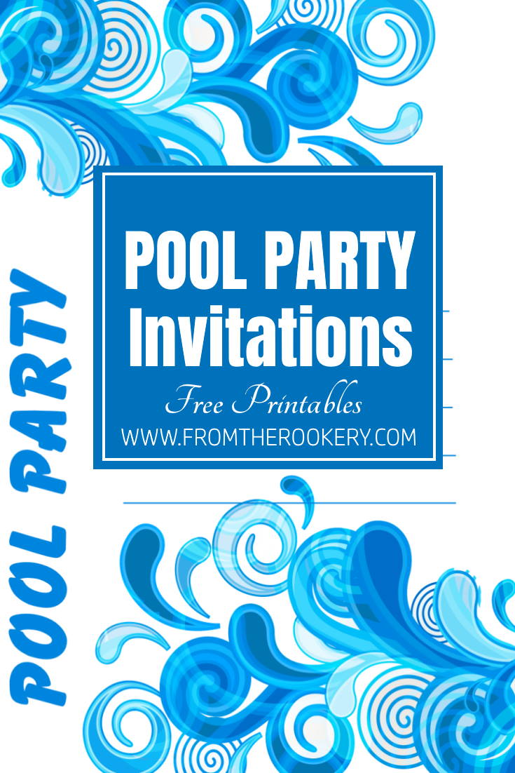 Adult Pool Party Invitations