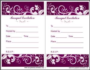 Free printable banquet invitation