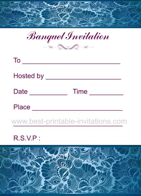 Printable Banquet Invitation