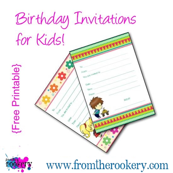 Birthday Invitations for Kids - Free Printable Party Invites