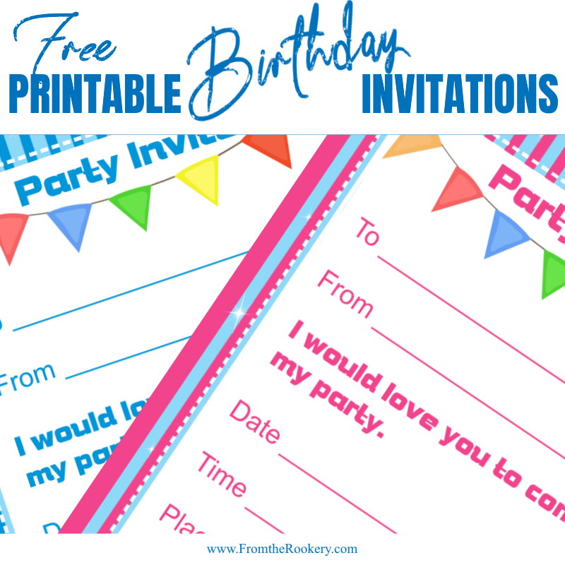 Pennants birthday invitation