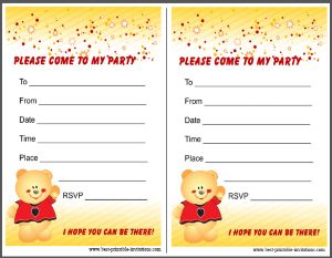 Printable Birthday Party Invites