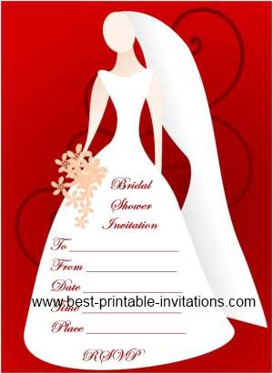 Blank Bridal Shower Invitations - Free Printable Invites