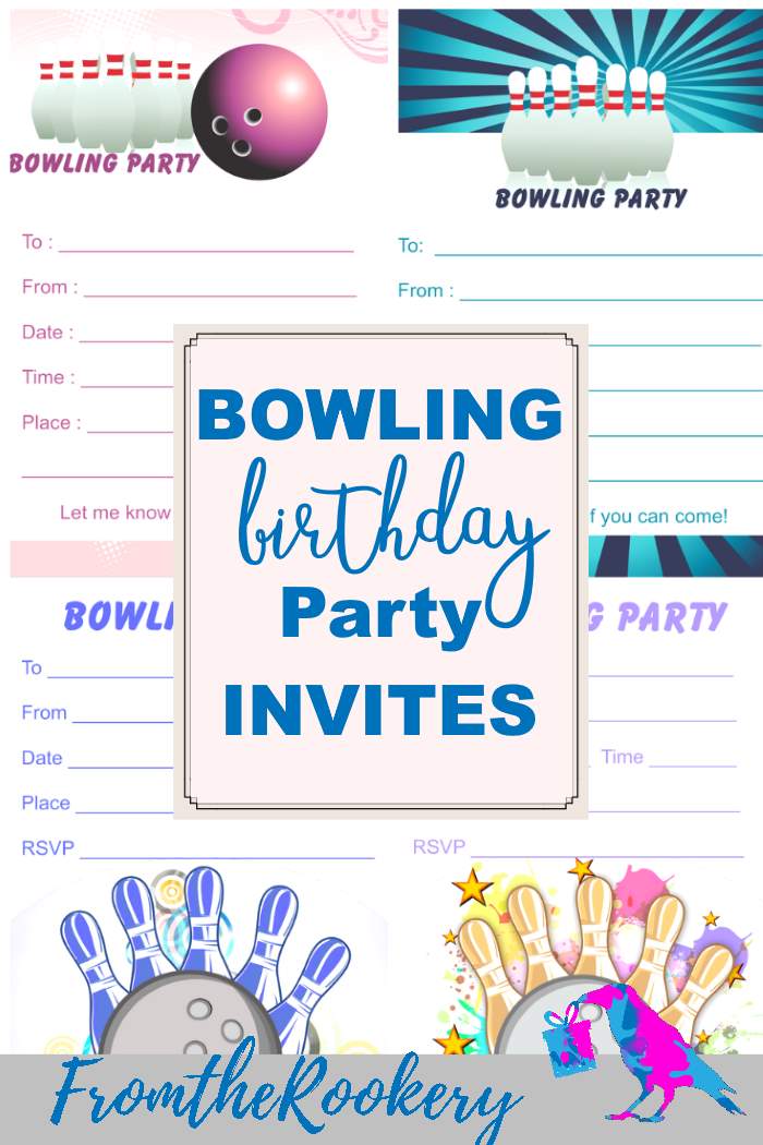 Free Printable Bowling Invitations - Birthday Party Invites for Kids