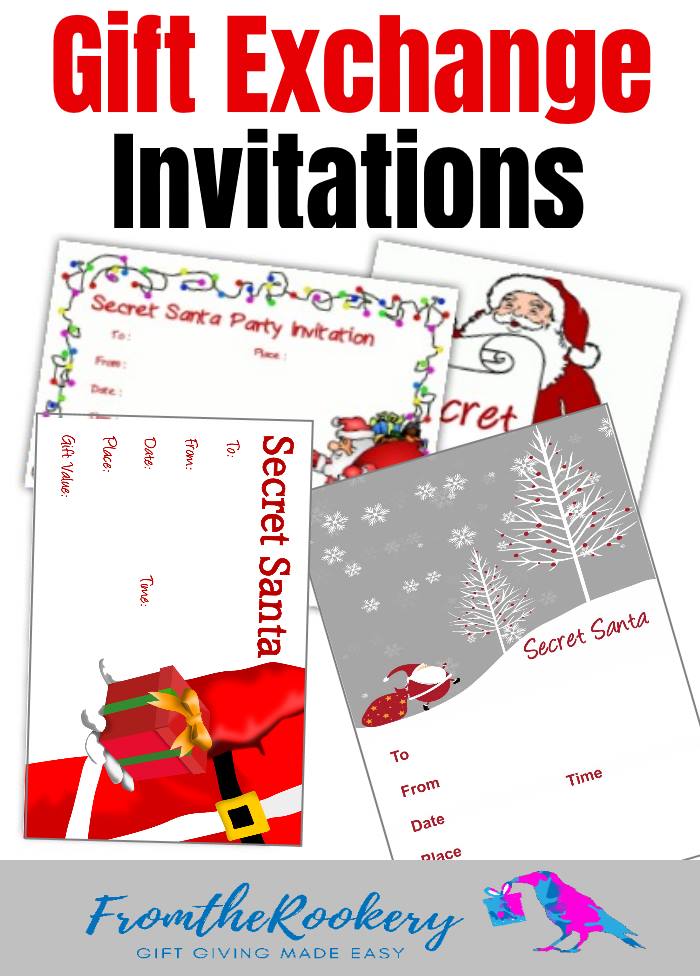 Christmas Gift Exchange Invitations