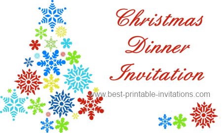 Christmas Dinner Invitation - Free Printable