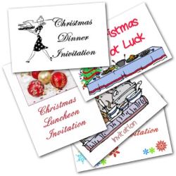 Christmas lunch invitations - Free printable