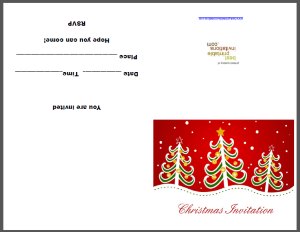 Xmas Invitation Card - Free Printable Invite