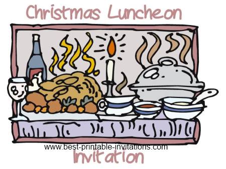 Free Printable Christmas Luncheon Invitation