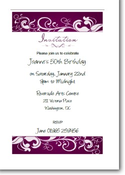 Personallized Birthday Party Invitation