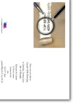 Surprise 40th birthday party invite