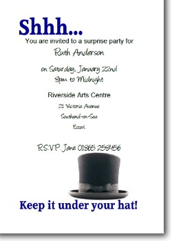Personalized surprise birthday party invitation