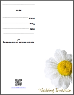 Daisy Flower Wedding Invite