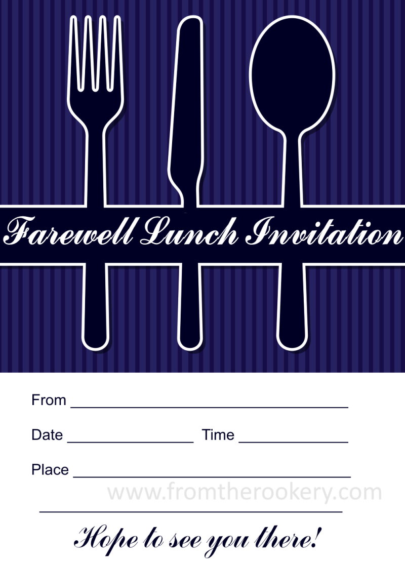 Farewell Lunch Invitation