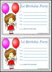 First Birthday Party Invitations thumbnail