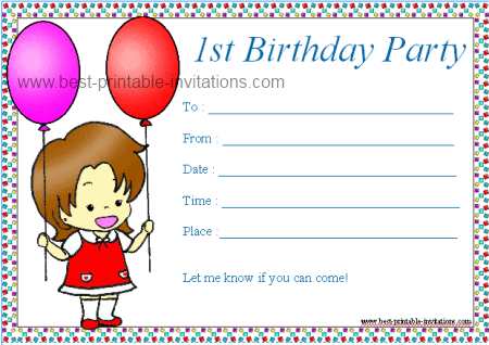 1st Birthday Invitation Templates (Free)