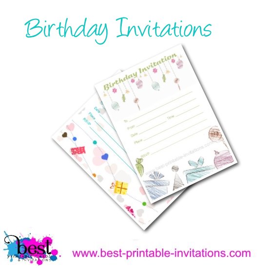 Pretty Free Birthday Invitation for your party