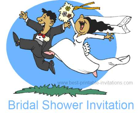 Free Bridal Shower Invitation - happy couple