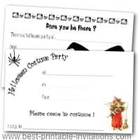 Free halloween costume party invitations