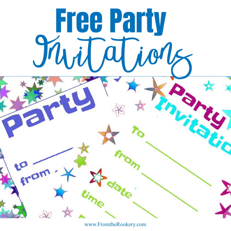 Party shop invitation templates