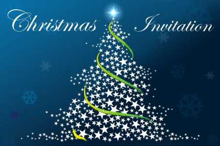 Free printable Christmas invitations - Blue Tree
