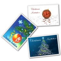 Free Christmas Printable invitations - mixed designs