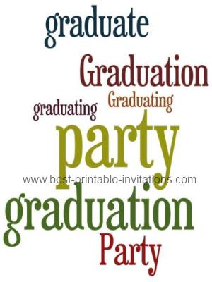 Printable Graduation party invitations - Free graduation invites