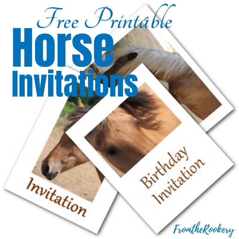 Free Printable Horse Birthday Invitations