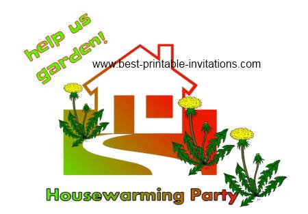 Free Printable Housewarming Invitations - Printable housewarming garden party invites