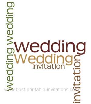 Free Wedding Invitations to print - unique grey and brown wording