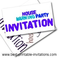 Free Printable Housewarming Party invitations - foldable invite card